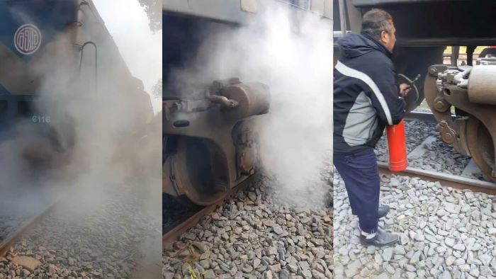 চলন্ত ট্রেনের ইঞ্জিনে হঠাৎ ধোঁয়া, আতঙ্কে যাত্রীরা!